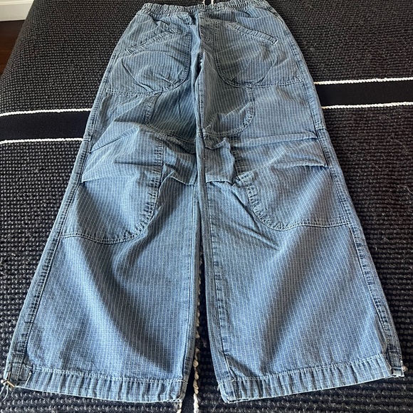 We The Free Navy Striped Parachute Jeans - Picture 3 of 7